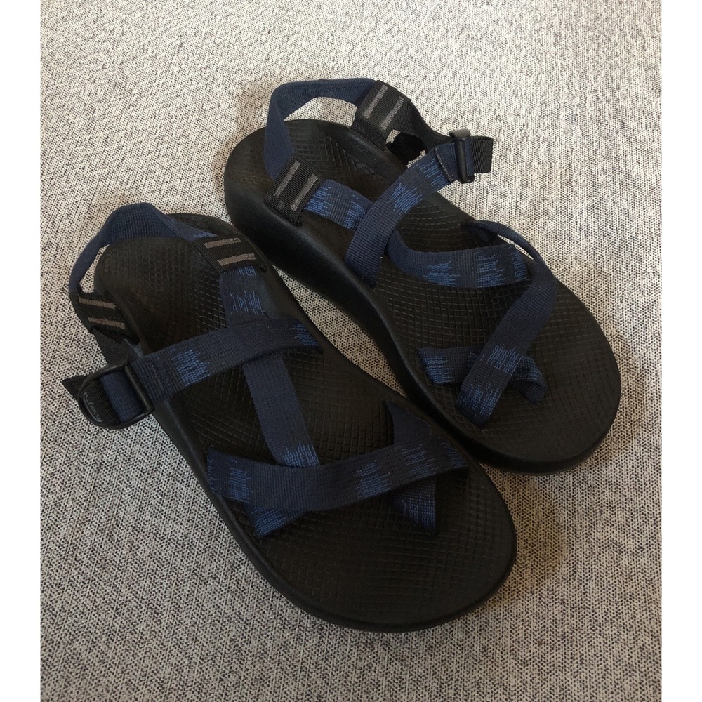 Choco Zx/2 Sandals Flats With Blue Straps Men's Size 9 EUC